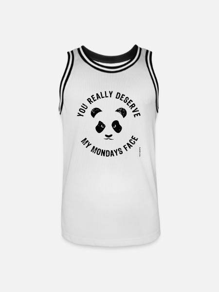 Mondays Face - Men's Basketball Jersey - white/black