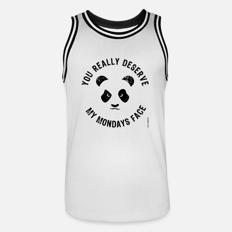 Mondays Face - Männer Basketball-Trikot - Weiß/Schwarz