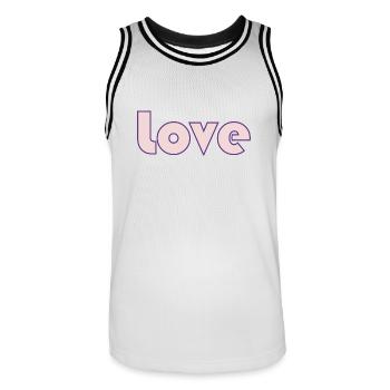 PAAR. ICH HABE GERADE GEHEIRATET. Junggesellinnenabschied. HEILIGER VALENTINSTAG. MARIES - Männer Basketball-Trikot - Weiß/Schwarz - Vorne - AI Model Male 185 dark (185cm)