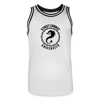 Rue University Combat - Maillot de basket Homme - blanc/noir - Devant - AI Model Male 185 dark (185cm)