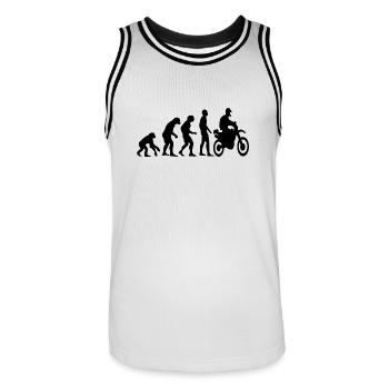 Human Evolution Enduro - Men's Basketball Jersey - white/black - Front - AI Model Male 185 dark (185cm)