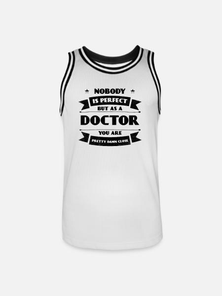 Perfekt Doctor Doctor Hospital redningskrans - Herre basketball-trikot - hvid/sort