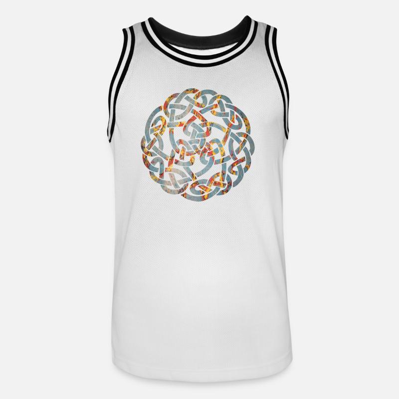 celtic knot 5 e 19 - Men's Basketball Jersey - white/black