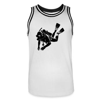 Équipement de formation Scuba Diver Scuba Diver - Maillot de basket Homme - blanc/noir - Devant - AI Model Male 185 dark (185cm)