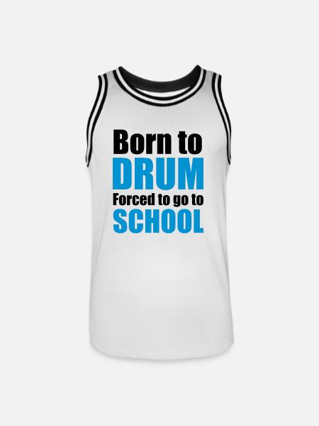 drums - Men's Basketball Jersey - white/black