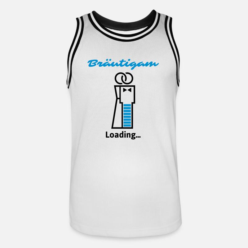 Bräutigam Loading... - Männer Basketball-Trikot - Weiß/Schwarz