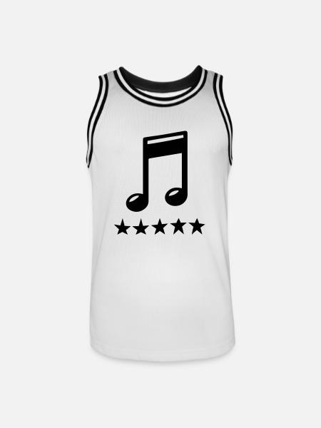 note - Männer Basketball-Trikot - Weiß/Schwarz