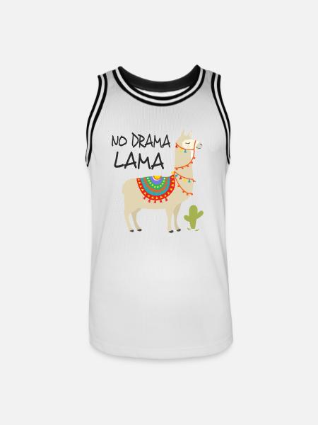 Drama Lama 1 - Männer Basketball-Trikot - Weiß/Schwarz
