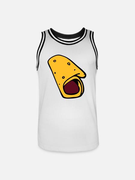 burrito pancake pancake sausage - Men's Basketball Jersey - white/black