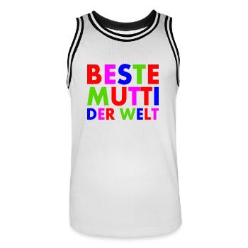 Beste mutti der welt - Männer Basketball-Trikot - Weiß/Schwarz - Vorne - AI Model Male 185 dark (185cm)