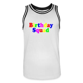 Birthday squad - Maillot de basket Homme - blanc/noir - Devant - AI Model Male 185 dark (185cm)