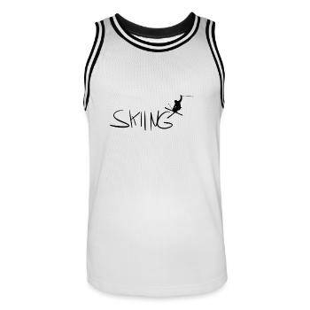ski - Maillot de basket Homme - blanc/noir - Devant - AI Model Male 185 dark (185cm)