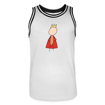 King Money Crown Human Symbol - Men's Basketball Jersey - white/black - Front - AI Model Male 185 dark (185cm)