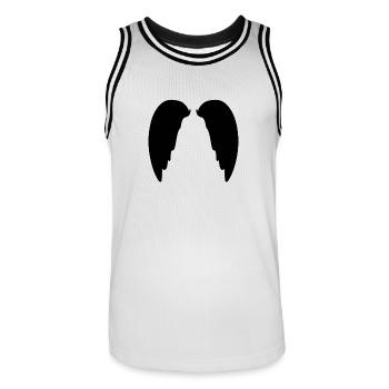 Flügel fliegen symbol Engel - Männer Basketball-Trikot - Weiß/Schwarz - Vorne - AI Model Male 185 dark (185cm)