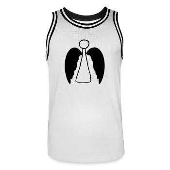 Flügel fliegen symbol Engel beschützen - Männer Basketball-Trikot - Weiß/Schwarz - Vorne - AI Model Male 185 dark (185cm)