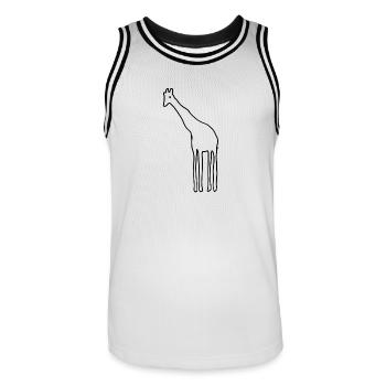 Symbole Girafe Animal - Maillot de basket Homme - blanc/noir - Devant - AI Model Male 185 dark (185cm)