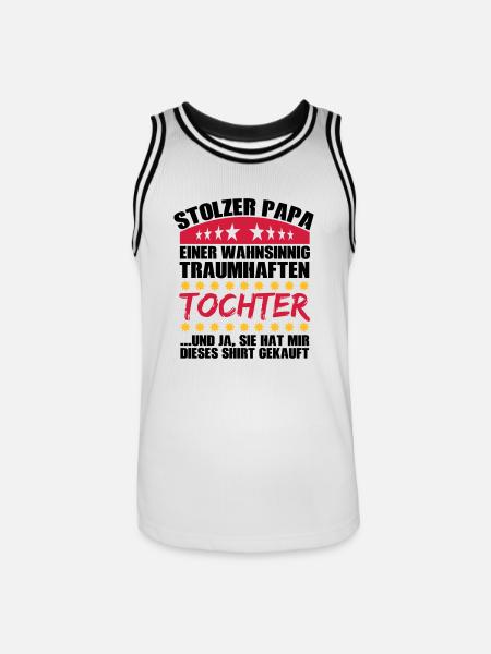 Traumhafte Tochter - Männer Basketball-Trikot - Weiß/Schwarz