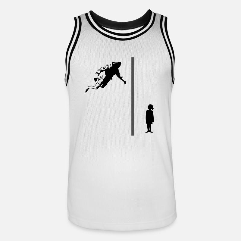Interstellar_Murph - Männer Basketball-Trikot - Weiß/Schwarz
