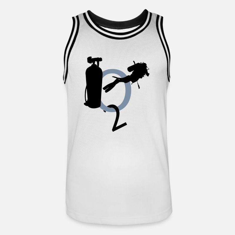 Diving - Männer Basketball-Trikot - Weiß/Schwarz