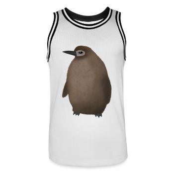 Pingouin pesto - Maillot de basket Homme - blanc/noir - Devant - AI Model Male 185 dark (185cm)