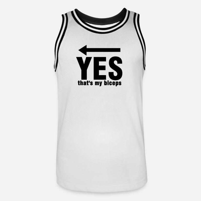 Oui, c'est mon biceps - Maillot de basket Homme - blanc/noir