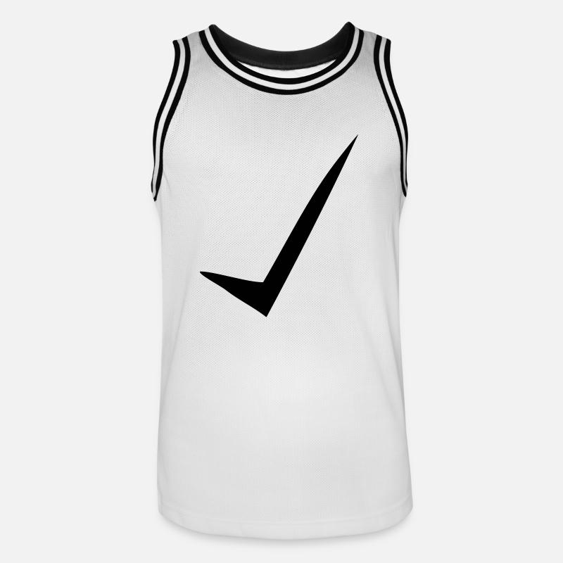 Hacken,Abhacken Zeichen,abgehackt,abhacken - Männer Basketball-Trikot - Weiß/Schwarz