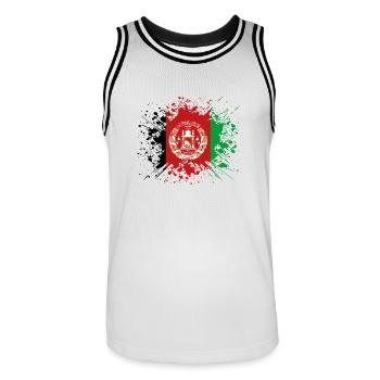 home country roots roots love Afghanistan png - Men's Basketball Jersey - white/black - Front - AI Model Male 185 dark (185cm)