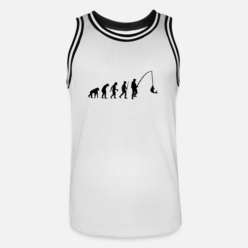 EVOLUTION DE POISSON ! - Maillot de basket Homme - blanc/noir