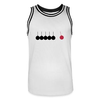Physics, Pendulum - Men's Basketball Jersey - white/black - Front - AI Model Male 185 dark (185cm)
