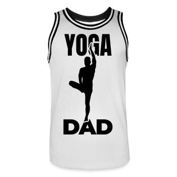 Papa Yoga - Maillot de basket Homme - blanc/noir - Devant - AI Model Male 185 dark (185cm)