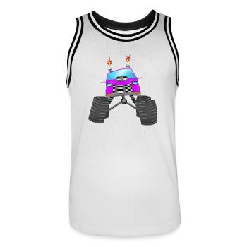 Monster Truck - Maillot de basket Homme - blanc/noir - Devant - AI Model Male 185 dark (185cm)