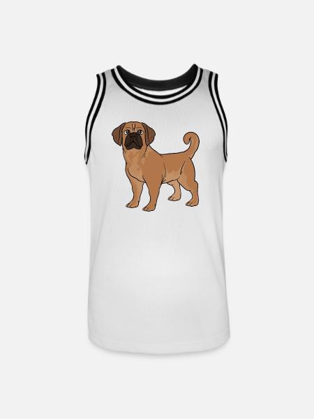 Puggle Beagle Pug Dog - Men's Basketball Jersey - white/black
