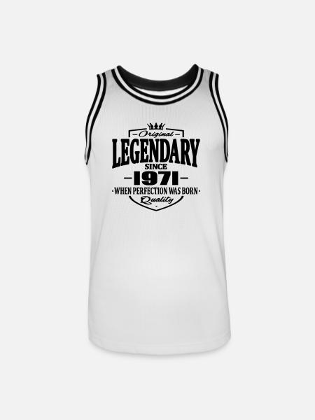 Legendary since 1971 - Men's Basketball Jersey - white/black