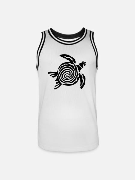 Schildkröte - Männer Basketball-Trikot - Weiß/Schwarz