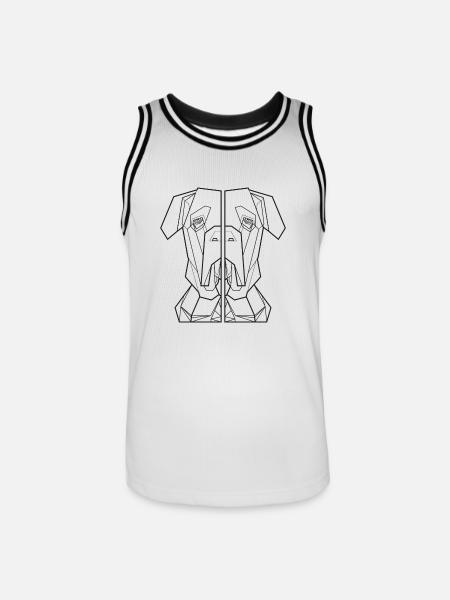dogs lover shirt dogs friend dogs shirt - Men's Basketball Jersey - white/black