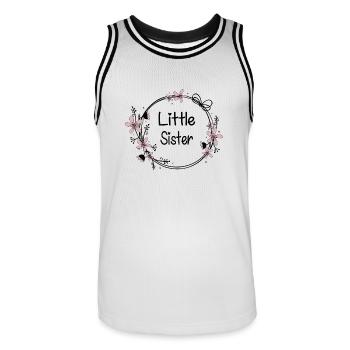 Little Sister - Männer Basketball-Trikot - Weiß/Schwarz - Vorne - AI Model Male 185 dark (185cm)