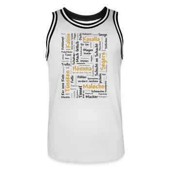 Ruhrpott - Männer Basketball-Trikot - Weiß/Schwarz - Vorne - AI Model Male 185 dark (185cm)