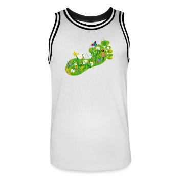 ecological Footprint - Men's Basketball Jersey - white/black - Front - AI Model Male 185 dark (185cm)
