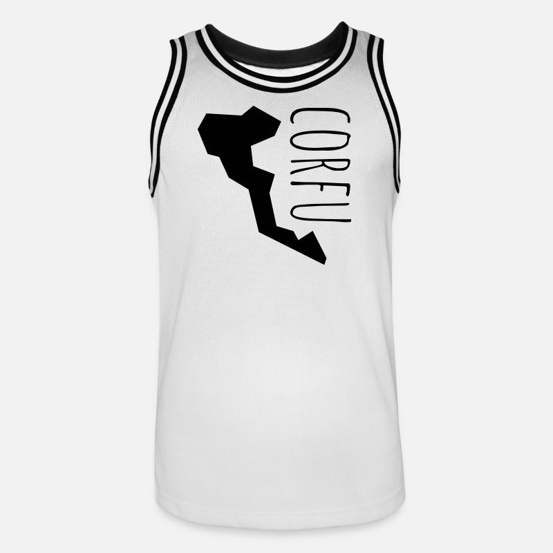 corfu - Maillot de basket Homme - blanc/noir