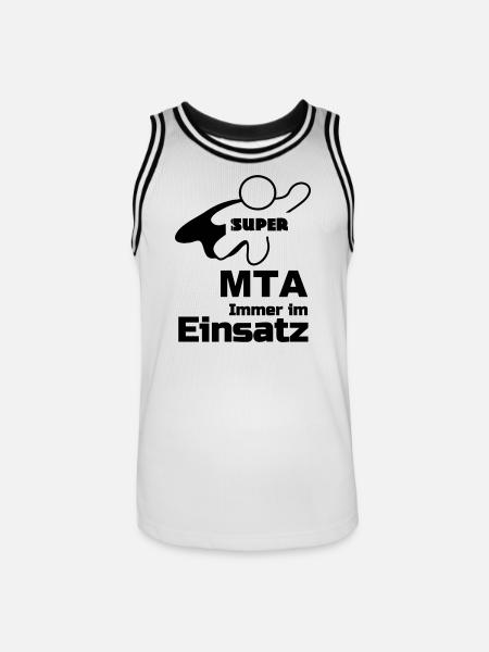 Super MTA Geschenk - Männer Basketball-Trikot - Weiß/Schwarz