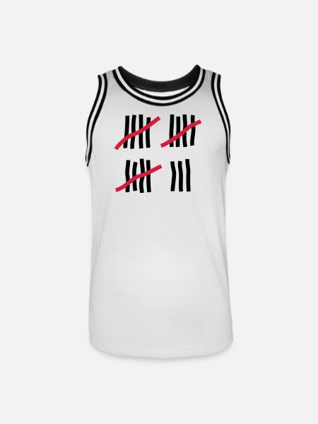 18 ans - anniversaire - Maillot de basket Homme - blanc/noir