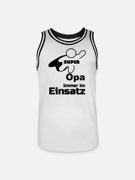 Super Opa Geschenk - Männer Basketball-Trikot - Weiß/Schwarz