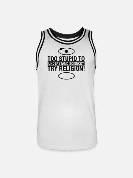 science-religion - Männer Basketball-Trikot - Weiß/Schwarz
