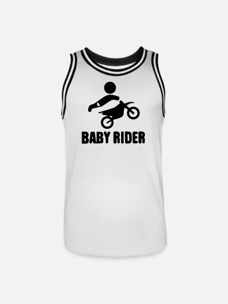 Baby Rider  - Männer Basketball-Trikot - Weiß/Schwarz