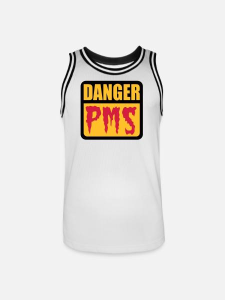 Danger PMS - Männer Basketball-Trikot - Weiß/Schwarz