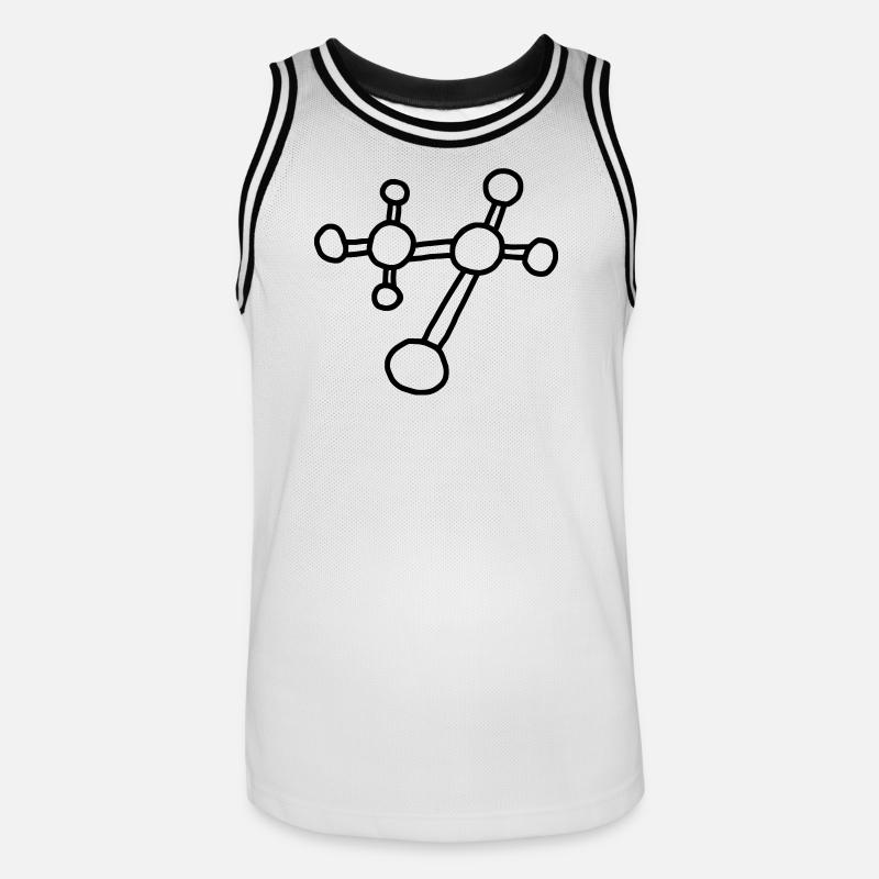 Atom molecule / physics mechanics lattice atomicon - Men's Basketball Jersey - white/black