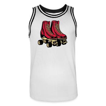 2541614 135123868 Roller Skate - Maillot de basket Homme - blanc/noir - Devant - AI Model Male 185 dark (185cm)
