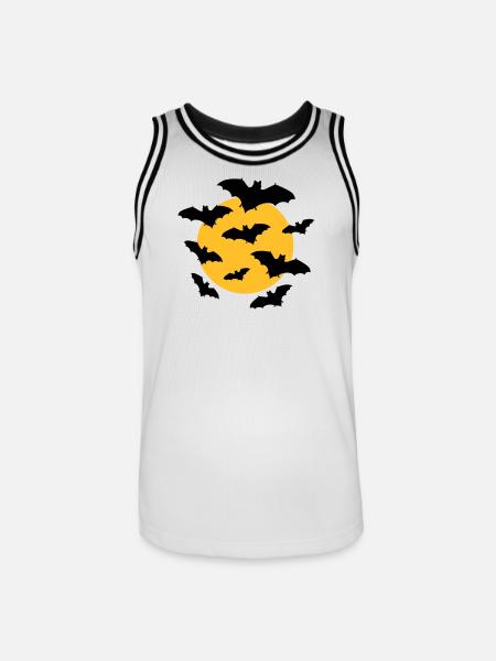 Bats & Moon - Men's Basketball Jersey - white/black