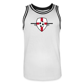England football - Maillot de basket Homme - blanc/noir - Devant - AI Model Male 185 dark (185cm)