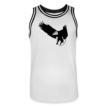 adler - Men's Basketball Jersey - white/black - Front - AI Model Male 185 dark (185cm)